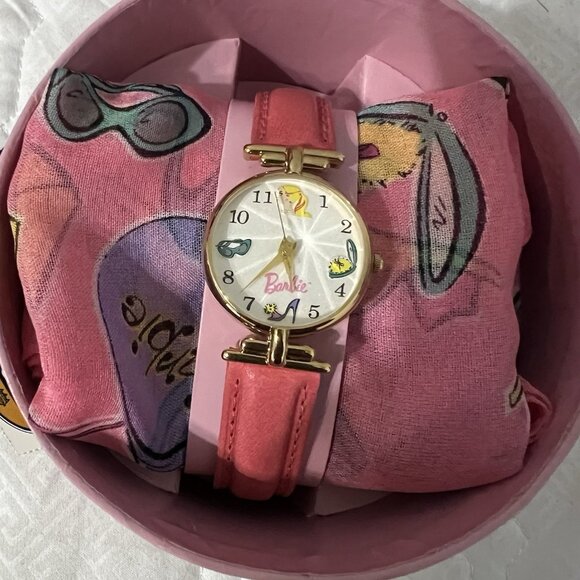 FAO Schwarz Barbie Watch Lot Limited Edition Silver Screen Pretty And Pink Annv - Picture 8 of 16